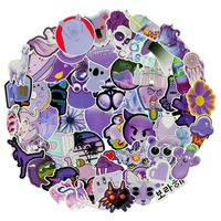 60Pcs Cute Purple Teen Girl Decal Stickers for Laptop and Water Bottles,Waterproof Durable Trendy Vinyl Laptop Decal Stickers Pack for Teens, Water Bottles, Computer, Travel Case (Purple)