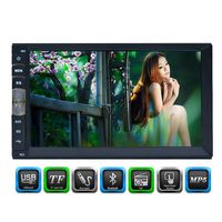 Double 2 Din Universal Car MP5 Player headunit 7 inch Bluetooth Stereo FM Radio/MP5/MP3/USB/AUX/AV Input car Radio Support Video with Remote Control in Dash Multi-Touch Screen autoradio