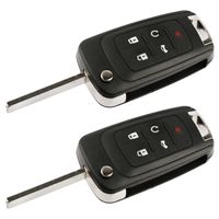 2 Key Fob Case Shell fits 2010-2017 Buick Allure Encore Lacrosse Regal Verano/Chevy Camaro Cruze Equinox Impala Malibu Sonic/GMC Terrain Keyless Entry Remote Flip 2011 2012 2013 2014 2015 2016