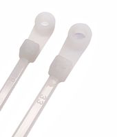 NiftyPlaza 6 Inch 50 Lbs Mounting Hole Cable Ties - 100 Pack - Nail Screw Wire Hole Zip Tie (100 Clear/Natural)