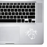 StickAny Palm Series Human Heart Sticker for MacBook Pro, Chromebook, and Laptops (White)