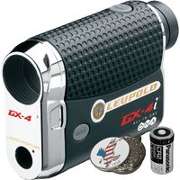 Luepold Golf GX-4i3 Rangefinder + CR2 Battery + 1 Custom Ball Marker Clip Set (American Eagle)