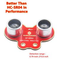 SunFounder Ultrasonic Module Distance Sensor SF-SR02 for Arduino UNO MEGA R3 Mega2560 Duemilanove Nano Robot Rapsberry Pi 3, 2 & RPi Model B+ XBee ZigBee,2cm-700cm