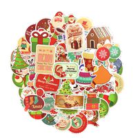 Linzze Stickers 100-Pcs Pack Waterproof Vinyl Bumper Decals Perfect for Christmas Party Decoration Laptop Car Skateboard Water Bottle Travel Case Guitar Luggage Motorbikes (Christmas Theme)