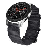 VIGOSS Compatible with Gear S3 Frontier Bands/Galaxy Watch 46mm Band Men 22mm Soft NATO Nylon Strap Woven Replacement for Samsung Galaxy Watch 46mm/Gear S3 SmartWatch Black