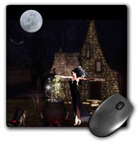 3dRose LLC 8 x 8 x 0.25 Inches Mouse Pad, Elf Witch Halloween (mp_28902_1)