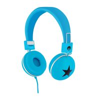 Rockpapa Star On Ear Headphones Foldable, Adjustable Headband for Kids Childrens Boys Girls Adults, iPhone iPod iPad Smartphones Tablets Computer DVD Blue