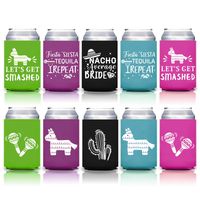 Fiesta Bachelorette Party Beer Can Cooler Sleeves Favor for Nacho Average Bride Bridal Shower Mexico Bachelorette Party Supplies Beer Sleeves 9-Pack