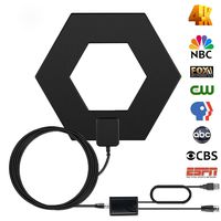 Efind 80 Miles Digital Indoor TV Antenna - High Reception HDTV Antenna Long Range Amplified TV Antenna Support 4K 1080P UHF VHF Freeview HDTV Channels with Signal Booster 10Ft Cable