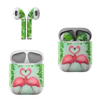 Skin Decals for Apple AirPods - Flamingo Love - Sticker Wrap Fits 1st and 2nd Generation