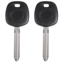 ECCPP Replacement fit for Uncut Ignition Key Fob Toyota Series TOY44D-PT (Pack of 2)