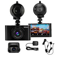 Car Dash Cam LT-9 1080P Front+1080P Rear(4k Single Front) Dual Channel Dashboard Camera Night Vision Driving Recorder with G-Sensor GPS OBD Power Loop Recording Park Monitor 128GB Max