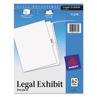 Avery-Style Premium Collated Legal Index Exhibit Dividers, A-Z and Table of Contents, Side-Tab, 8.5 x 11-Inches, 1 Set (11374), White