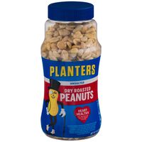 Planters Unsalted Dry Roasted Peanuts, 16 Ounce (4 Pack)