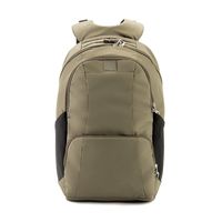 Pacsafe Metrosafe LS450 25 Liter Anti Theft Laptop Backpack - with Padded 15" Laptop Sleeve, Adjustable Shoulder Straps, Patented Security Technology (Khaki)