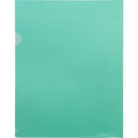 Business Source Green Transparent Poly File Holders