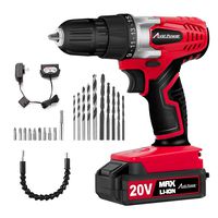 Avid Power 20V MAX Lithium Ion Cordless Drill, Power Drill Set with 3/8 inches Keyless Chuck, Variable Speed, 16 Position and 22pcs Drill/Driver Bits