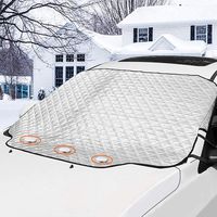 GAMURRY Car Windshield Snow Ice Cover, Windshield Covers with 4 Layers of Protection and Magnetic Edges, Anti-Snow/Anti-Ice/Anti-Fog Thickened Snow Cover for Car, Suitable for Most Cars