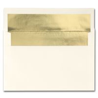 Fine Impressions Foil Lined Envelopes A9 5.75" x 8.75" Gold Lined Ecru 250-Count