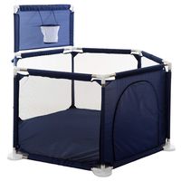 KINGBO Baby Play Yard / Ball Pits / Baby Playpen / Fence for Baby, 15 Sq.ft Play Space, 26.2 Inches Height, Portable, Two Color(Blue).