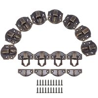 27MM Antique Brass Latch hasps 12-Pack with Bronze Screws for Wooden Jewelry Box Cabinet Decorative