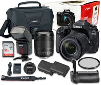 Canon EOS 80D Digital SLR Camera Bundle with EF-S 18-135mm f/3.5-5.6 IS USM Lens NANO Autofocus System + SanDisk 32GB Ultra Class 10 SDHC + Accessory Kit