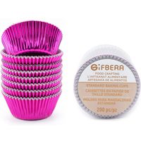 Gifbera Standard Hot Pink Foil Cupcake Liners/Baking Cups 200-Count