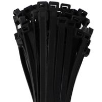 100 Premium Heavy Duty 20 Inch Zip Ties | Black Nylon Cable Ties | XGS Wire Ties by APTronix (20 Inch, Black)