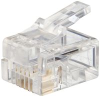 Morris 40120 RJ11-4 Conductor Phone Wall Jack Cord Modular Plug (Pack of 50)