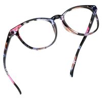 LifeArt Blue Light Blocking Glasses, Anti Eyestrain, Computer Reading Glasses, Gaming Glasses, TV Glasses for Women, Anti UV, Anti Glare (Floral, 2.50 Magnification)