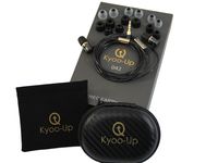 Kyoo-Up O42 in Ear Headphones, Bundle: Noise Isolating Earbuds with Mic, Earphones with case, Earbud Pouch, Premium Foam Ear Tips (Black and Gold Earbuds)