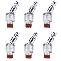 1/4" Swivel Air Plug, SUNGATOR 6-Pack Industrial Swivel Coupler and Plug, 1/4-Inch NPT Male Thread, Air Hose Fittings