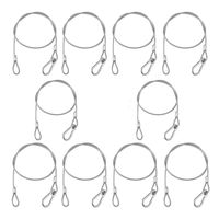 MFL. Safety Cables 176lb Load Capacity 33'' Stainless Steel Security Rope for Stage Lighting Party Lights DJ Light (Silver, 10pcs)