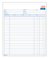 Adams Invoice Book, 8-3/8 x 10-11/16 Inches, 2-Part, Carbonless, White/Canary, 50 Sets per Book (D8140)