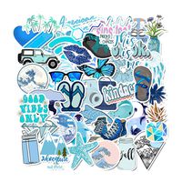 DLseego VSCO Stickers Cute Blue Graffiti Car Stickers Water Bottles Notebook Bicycle Skateboard Guitar Laptops Luggage Sun Protection Waterproof Fashion Stickers (50 PCS)
