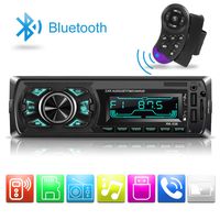 Car Stereo Radio Single-Din, Dicoool MP3 Car Radio Bluetooth Player Receiver Support 2USB/TF/MMC/Hand-Free Control, 7 Color Lights