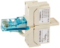 Hubbell BR851341B Adapter, Split 568B Jack to 2 Jack, PR1-3, PR4