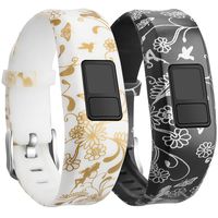SKYLET Compatible with Garmin Vivofit JR Bands/Vivofit 3/ JR.2 Bands, Silicone Replacement Bands Compatible with Garmin Vivofit 3 Vivofit JR.2 with Secure Buckle Kids Women Men Large Small