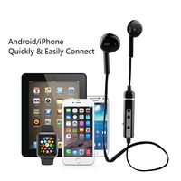 Bluetooth Headphones, V4.1 Magnetic Wireless Earbuds HD Stereo Noise Canceling Sport Earphones Sweatproof Headset with Mic for iPhone X/8/8 plus/7/6, Samsung S8/S7/S6 Note 8/7 Phones (BLACK)