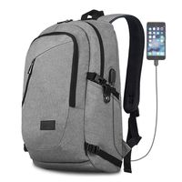 Backpack Laptop Bag Bookbag for Men Women Travel School Professional Business Slim Waterproof Backpack with USB Charging Port Tech Commuter Work Student Computer Bag Fit 15.6"