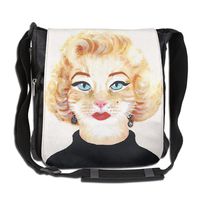 HUE FIUB Classic Cat Art Messenger Bag Shoulder Bag Outdoor Sports Crossbody Bag Side Bag for Men Women