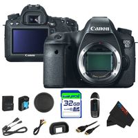 Canon EOS 6D Digital SLR Camera Body + 32 GB Pixi-Basic Accessory Bundle