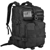 NOOLA Military Tactical Backpack Large Army 3 Day Assault Pack Molle Bag Black
