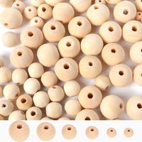 700pcs Natural Wooden Beads for Crafts Loose Solid Wooden Spacer Beads Assorted Round Wood Ball for DIY Handmade Jewelry Making Bracelet Garland Hair,6 Sizes(8mm/10mm/12mm/14mm/16mm/20mm)
