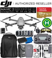 DJI Mavic 2 Pro 2 Drone Quadcopter with Hasselblad Camera Adjustable Aperture 20MP 1" CMOS Sensor and SanDisk Extreme 128GB MicroSDXC UHS-I Card (1x Battery) Essential Bundle