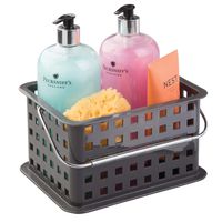 iDesign Storage Organizer Basket, for Bathroom, Health and Beauty Products - Small, Slate