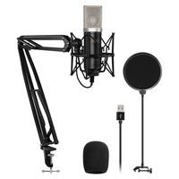 TONOR Cardioid Condenser Microphone, USB Computer Mic Kit with 24mm Diaphragm/Spider Shock Mount for Podcasting, Gaming, Streaming, YouTube, Voice Over, Studio/Home Recording, TC-2030