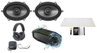 (2) Polk Audio MM572 5x7 600w Car Speakers+Rockmat+Bluetooth Speaker+Headphones