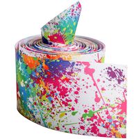 3" Wide 5 Yard DIY Drawing Graffiti Holographic Laser Grosgrain Ribbon for DIY Handmade Hair Bow Clip Accessories and Festival Wedding Party Birthday Bridal Shower Decoration (Drawing Graffiti)