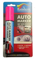 Car Paint Marker Pens Auto Writer Pink - Wide Tip - All Surfaces, Windows, Glass, Tire, Metal - Any Automobile, Truck or Bicycle, Water Based Wet Erase Removable Markers Pen